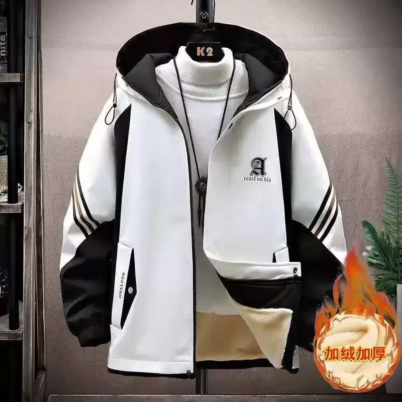 Men’s Winter Fleece-Lined Hooded Jacket – Arctic Street Edition