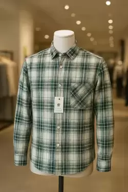 Green Classic Check Plaid Shirt