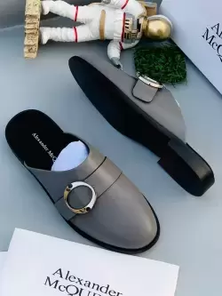 Alexander McQueen Mens Buckle Mules