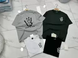 Dark Green "Hand of God" Graphic Crew-Neck T-Shirt