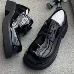 Black Patent Leather Platform Oxford