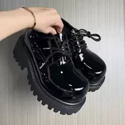 Chunky Black Derby Shoes