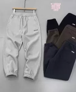 Mens Light Grey Fleece-Lined Drawstring