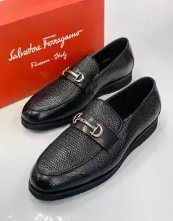 Salvatore Ferragamo Woven Bit Loafers.